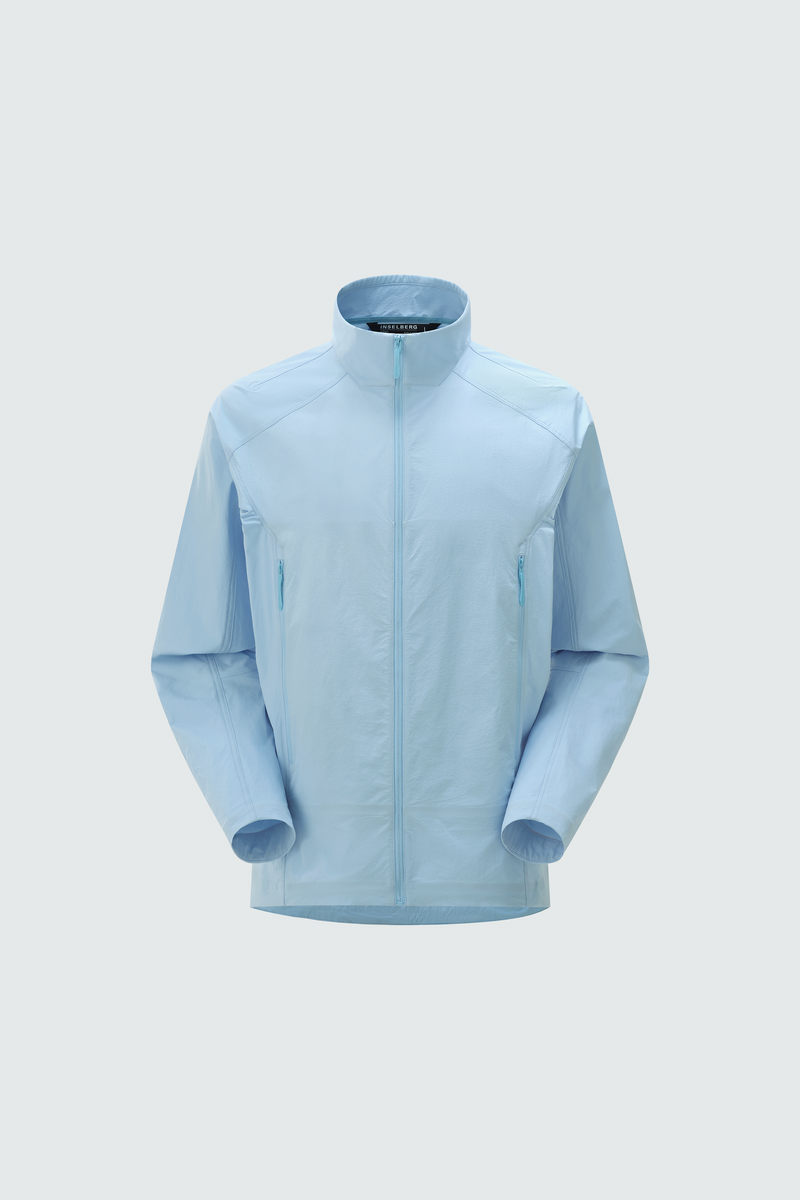 Periwinkle Gauss Softshell Jacket flat lay front view