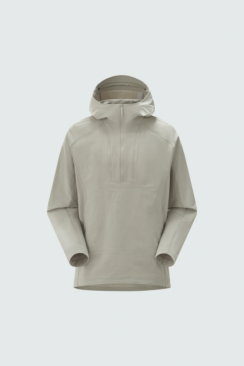 Geyser Hedron Softshell Anorak flat lay front view