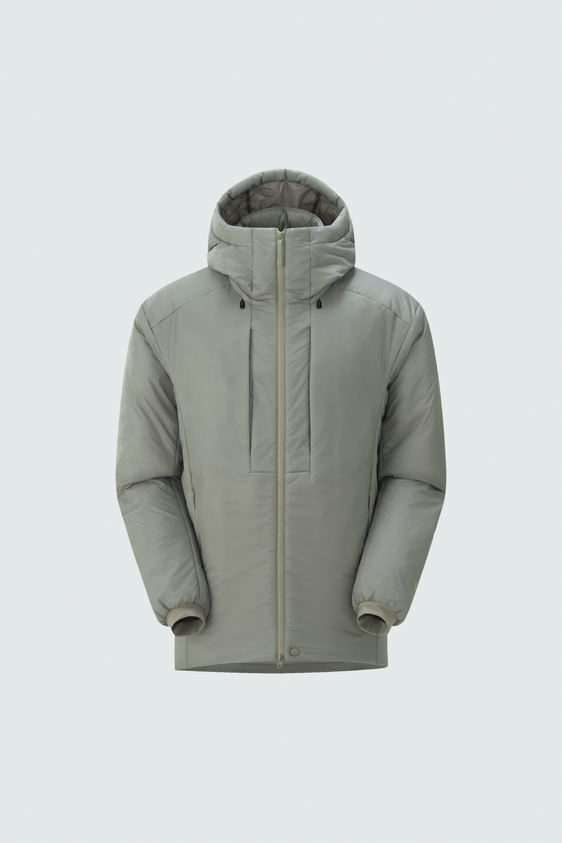 Geyser Prism Belay Jacket flat lay front view